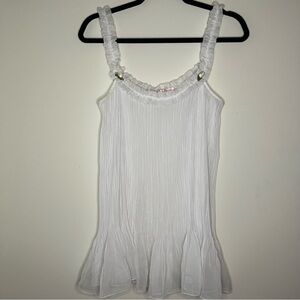 Y2K Victoria’s Secret White Chiffon Babydoll Slip Dress ASO Sabrina Carpenter